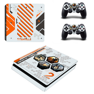 Titanfall 2 Decal PS4 Slim Skin lipdukas, skirtas Sony PlayStation 4 konsolei ir 2 valdikliams PS4 plonos odos lipdukas, vinilas