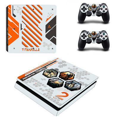 Titanfall 2 Decal PS4 Slim Skin lipdukas, skirtas Sony PlayStation 4 konsolei ir 2 valdikliams PS4 plonos odos lipdukas, vinilas