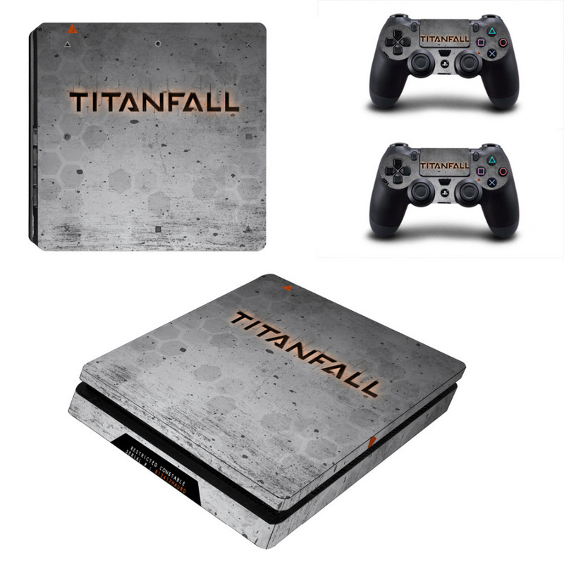 Titanfall 2 Decal PS4 Slim Skin lipdukas, skirtas Sony PlayStation 4 konsolei ir 2 valdikliams PS4 plonos odos lipdukas, vinilas