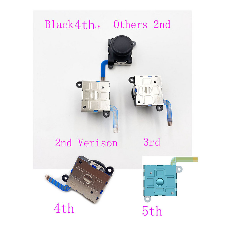 Originalūs nauji 3D analoginiai vairasvirtės nykščio lazdelių jutiklio pakaitalai, skirti Nintendo Switch Joy Con & Lite ir Oled valdikliui