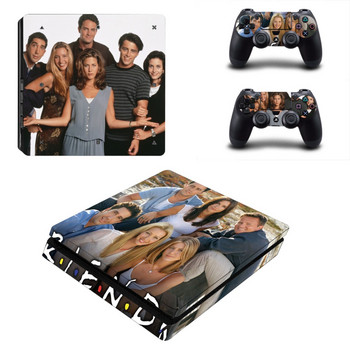 Friends PS4 Slim Skin Sticker Vinyl for PlayStation 4 Console and Controllers PS4 Slim Skin Stickers Decal