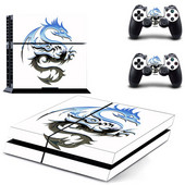 Sárkány és Oroszlán matrica PS4 Skin matrica Sony PlayStation 4 konzolhoz és kontrollerekhez PS4 Skins matricák Vinyl