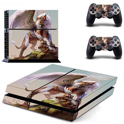 Sárkány és Oroszlán matrica PS4 Skin matrica Sony PlayStation 4 konzolhoz és kontrollerekhez PS4 Skins matricák Vinyl