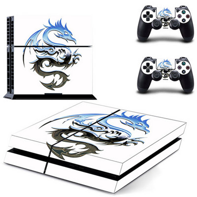 Sárkány és Oroszlán matrica PS4 Skin matrica Sony PlayStation 4 konzolhoz és kontrollerekhez PS4 Skins matricák Vinyl