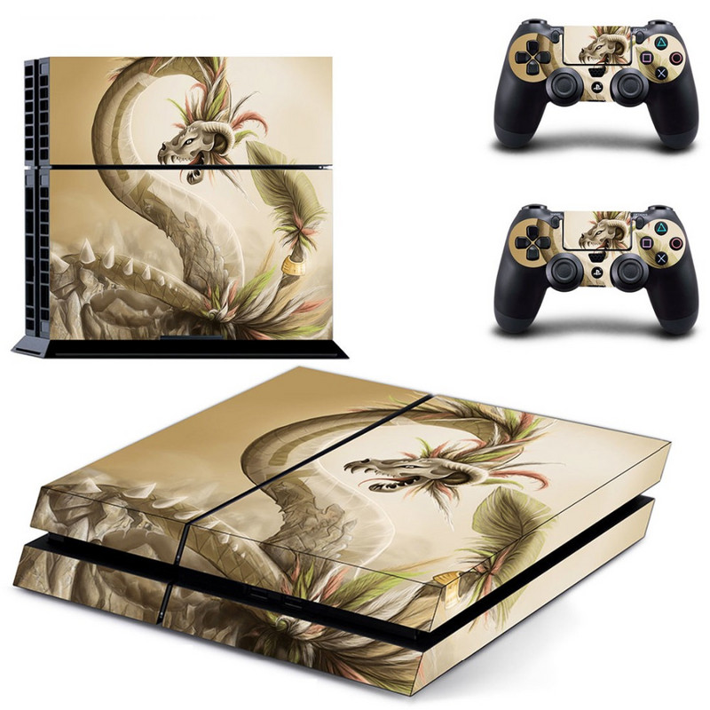 Sárkány és Oroszlán matrica PS4 Skin matrica Sony PlayStation 4 konzolhoz és kontrollerekhez PS4 Skins matricák Vinyl