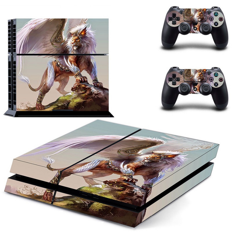 Sárkány és Oroszlán matrica PS4 Skin matrica Sony PlayStation 4 konzolhoz és kontrollerekhez PS4 Skins matricák Vinyl