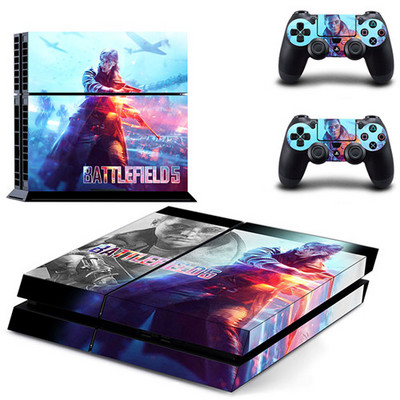 Vinil autocolant pentru piele pentru joc Battlefield 5 PS4 pentru consola Sony PlayStation 4 și 2 controlere PS4