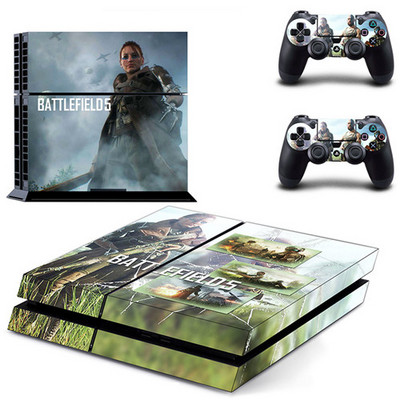 Vinil autocolant pentru piele pentru joc Battlefield 5 PS4 pentru consola Sony PlayStation 4 și 2 controlere PS4