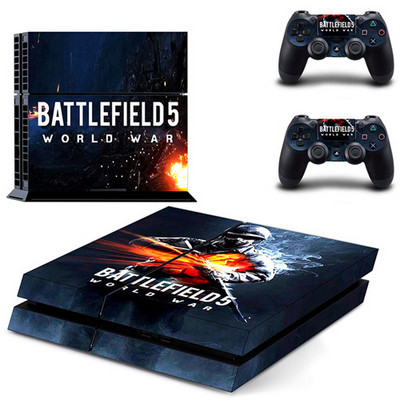 Vinil autocolant pentru piele pentru joc Battlefield 5 PS4 pentru consola Sony PlayStation 4 și 2 controlere PS4