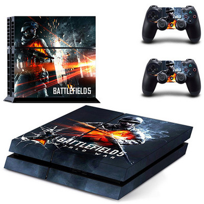 Vinil autocolant pentru piele pentru joc Battlefield 5 PS4 pentru consola Sony PlayStation 4 și 2 controlere PS4