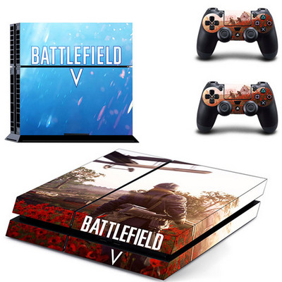 Vinil autocolant pentru piele pentru joc Battlefield 5 PS4 pentru consola Sony PlayStation 4 și 2 controlere PS4