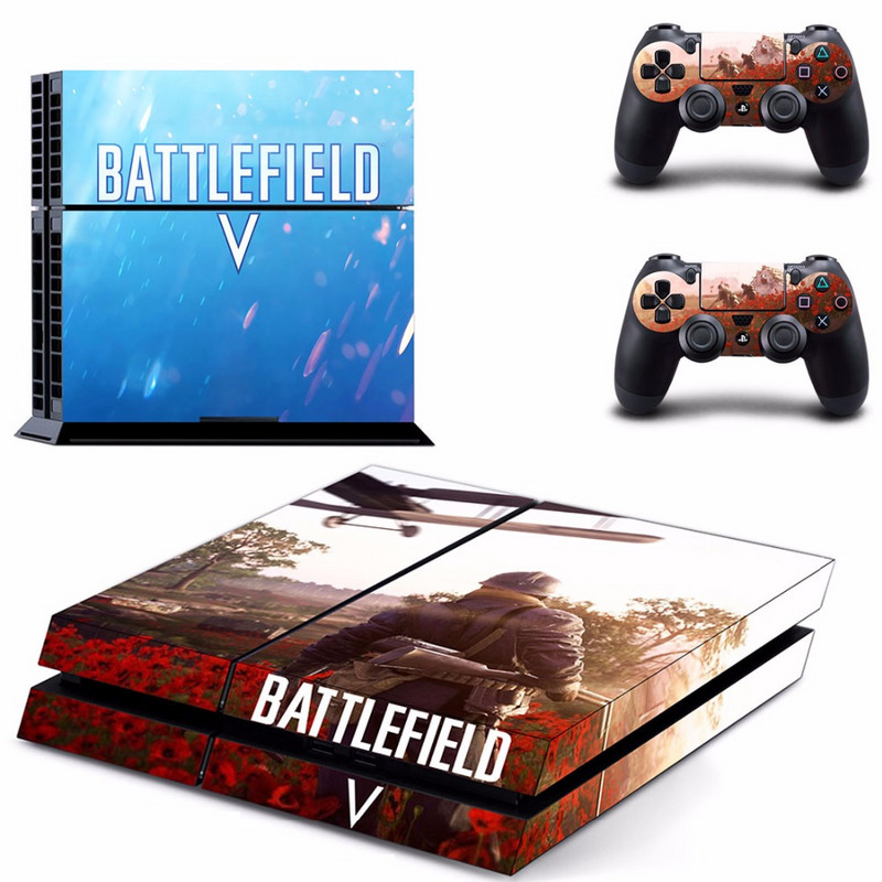 Vinil autocolant pentru piele pentru joc Battlefield 5 PS4 pentru consola Sony PlayStation 4 și 2 controlere PS4