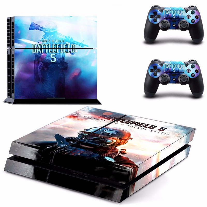 Vinil autocolant pentru piele pentru joc Battlefield 5 PS4 pentru consola Sony PlayStation 4 și 2 controlere PS4