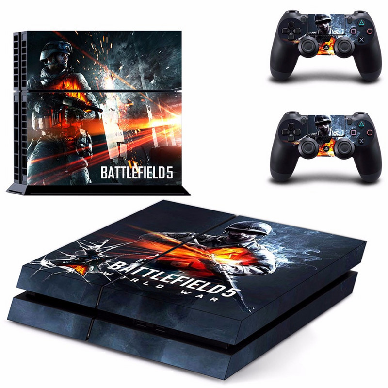 Vinil autocolant pentru piele pentru joc Battlefield 5 PS4 pentru consola Sony PlayStation 4 și 2 controlere PS4