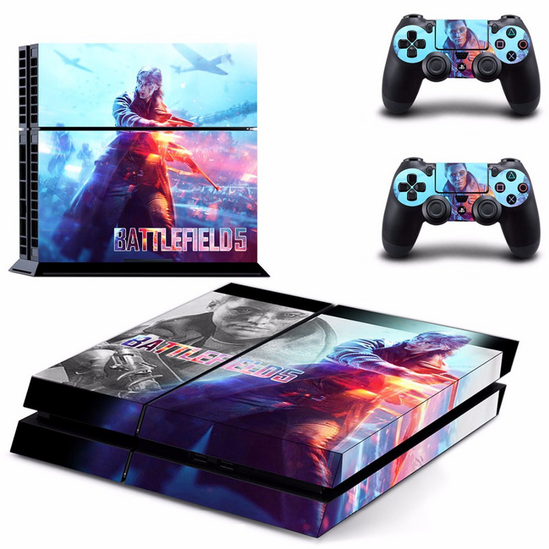 Vinil autocolant pentru piele pentru joc Battlefield 5 PS4 pentru consola Sony PlayStation 4 și 2 controlere PS4
