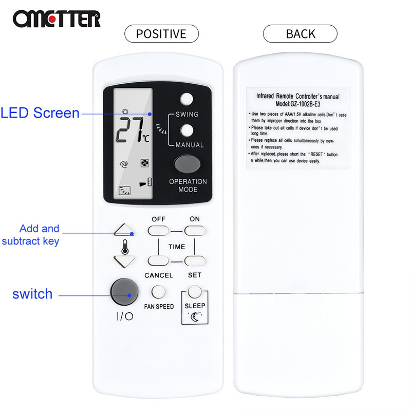 Uus GZ-1002B-E3 Sobib Galanzi kliimaseadme kaugjuhtimispuldile GZ-1002A-E3 GZ-1002B-E1 GZ01-BEJ0-000 GZ 1002b E3