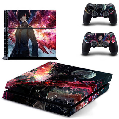 Uklonjivi anime Tokyo Ghoul PS4 skin naljepnica za naljepnicu za Sony PlayStation 4 konzolu i 2 kontrolera PS4 skins naljepnica vinil