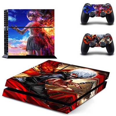 Uklonjivi anime Tokyo Ghoul PS4 skin naljepnica za naljepnicu za Sony PlayStation 4 konzolu i 2 kontrolera PS4 skins naljepnica vinil