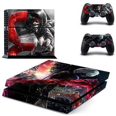 Uklonjivi anime Tokyo Ghoul PS4 skin naljepnica za naljepnicu za Sony PlayStation 4 konzolu i 2 kontrolera PS4 skins naljepnica vinil