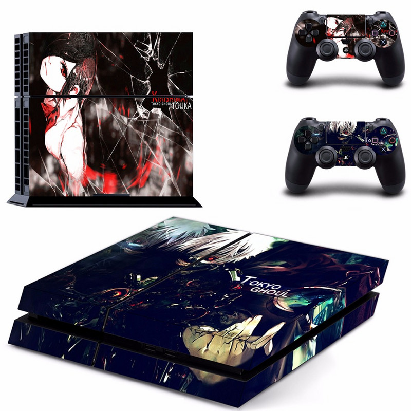 Uklonjivi anime Tokyo Ghoul PS4 skin naljepnica za naljepnicu za Sony PlayStation 4 konzolu i 2 kontrolera PS4 skins naljepnica vinil