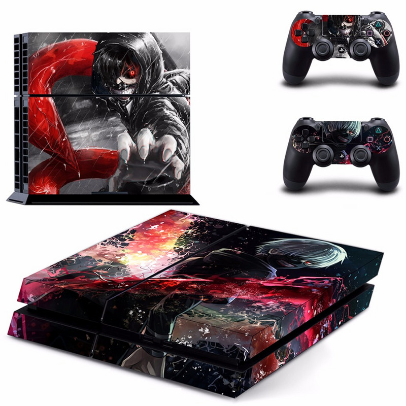 Uklonjivi anime Tokyo Ghoul PS4 skin naljepnica za naljepnicu za Sony PlayStation 4 konzolu i 2 kontrolera PS4 skins naljepnica vinil