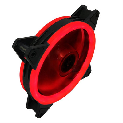 Компютърен вентилатор 120 mm 4pin Rgb корпус Охлаждащ вентилатор Цветен синьо-червено-бял флуиден лагер Led охладител Вентилатор Радиатор Радиатор Аксесоари
