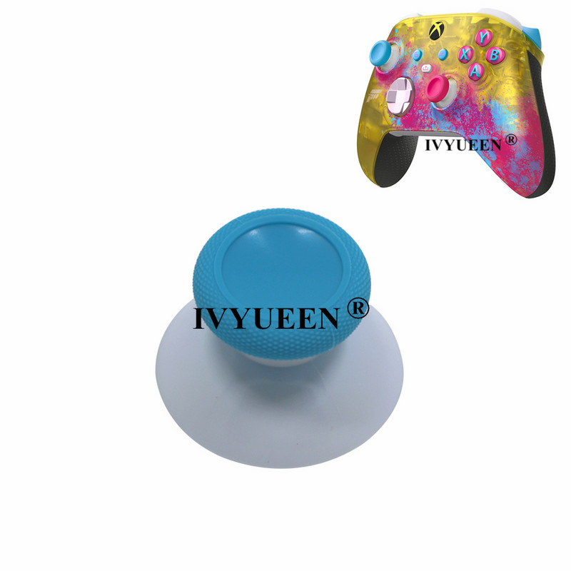 IVYUEEN 2 PCS, skirtas Microsoft XBox One Series XS valdikliui 3d analoginiai nykščio lazdelės rankena Joystick dangtelis ThumbSticks dangtelis baltas mėlynas