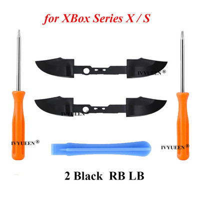 IVYUEEN 2 kompleta RB LB odbojnih gumba za Microsoft XBox Series XS kontroler Srednji držač gumba za okidanje s alatom za odvijač