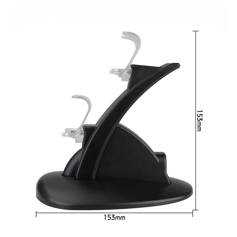 Divkāršs USB ps 4 uzlādes statīva statīvs, PS4 kontroliera lādētāja dokstacijas gaismas diode Sony Playstation 4 PS4 / PS4 Pro plānajam kontrolierim