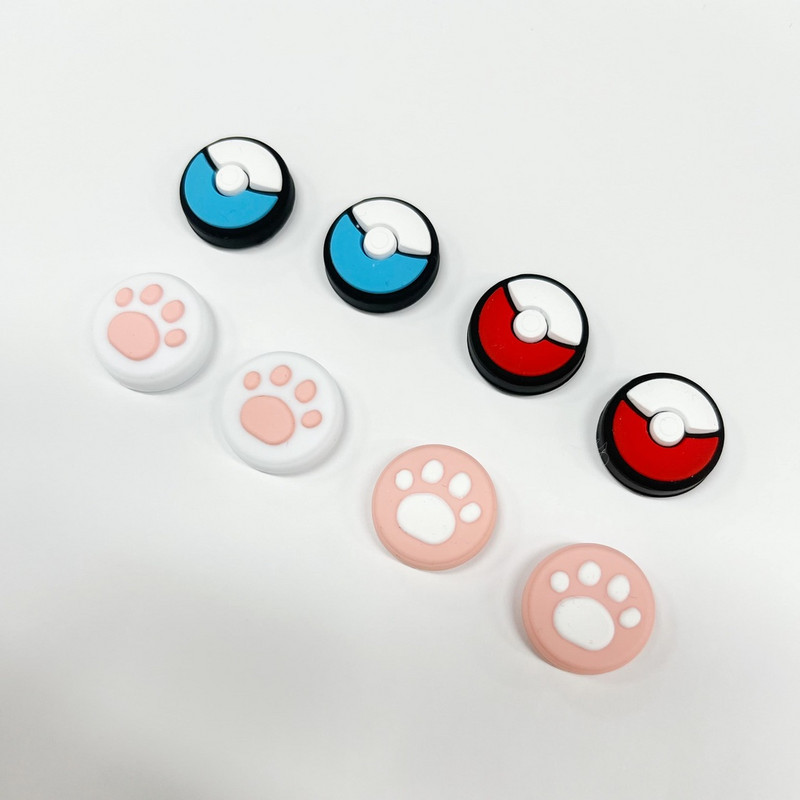 HEYSTOP Nintendo Switch tartozékok 1 db szilikon rajzfilm stílusú hüvelykujj fogantyú sapkák Nintendo Switch & Switch Lite Joyconhoz