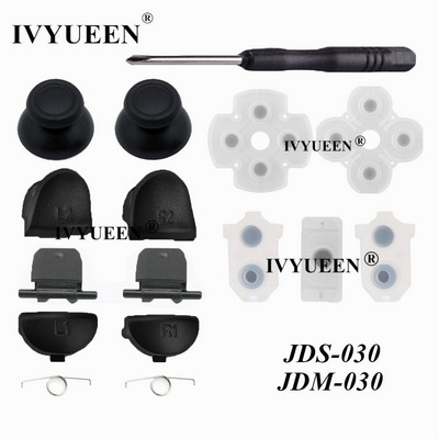 IVYUEEN za PlayStation Dualshock 4 PS4 PRO Slim Controller L1 R1 L2 R2 Gumbi za okidanje Analogna palica Popravak vodljive gume