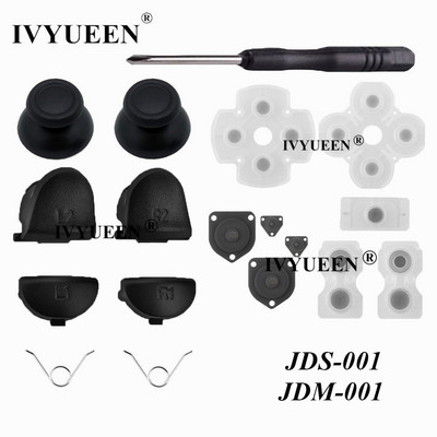 IVYUEEN za PlayStation Dualshock 4 PS4 PRO Slim Controller L1 R1 L2 R2 Gumbi za okidanje Analogna palica Popravak vodljive gume