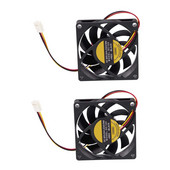 Нови 2 бр. 70X70 mm 12 V 3-пинов PC компютърна кутия CPU DC безчетков охладител Охлаждащ вентилатор Черен