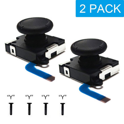 Αυθεντικό 3D αναλογικό Joystick Joypad Αντικατάσταση αριστερού/δεξιού κιτ επισκευής Αισθητήρας Thumb Sticks με 4 βίδες "Y" για Nintendo Switch