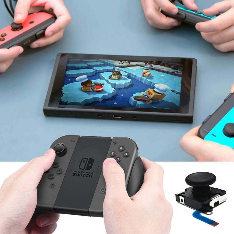 Eredeti 3D analóg joystick joypad csere bal/jobb javítókészlet hüvelykujj érzékelő 4 „Y” csavarral Nintendo Switchhez