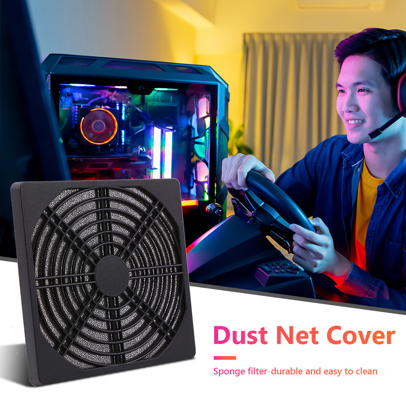 5gab 60mm 80mm 90mm 120mm datora ventilatora putekļu filtrs putekļu necaurlaidīgs korpuss aizsargrežģis aizsargapvalks datora siets noņemama priekšējā plāksne