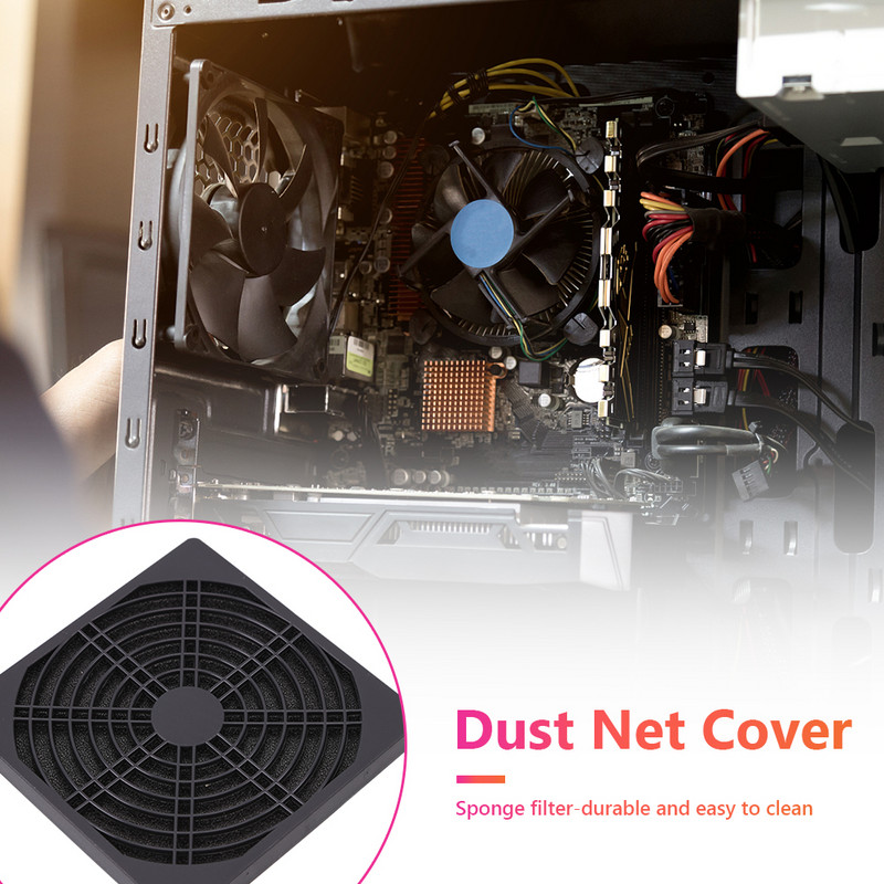 5gab 60mm 80mm 90mm 120mm datora ventilatora putekļu filtrs putekļu necaurlaidīgs korpuss aizsargrežģis aizsargapvalks datora siets noņemama priekšējā plāksne