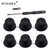 6 buc. Stick analog negru + autocolant cu bară luminoasă cu LED-uri pentru Sony Playstation 4 PS4 Slim Pro Stick pentru controler pentru jocul Dualshock 4