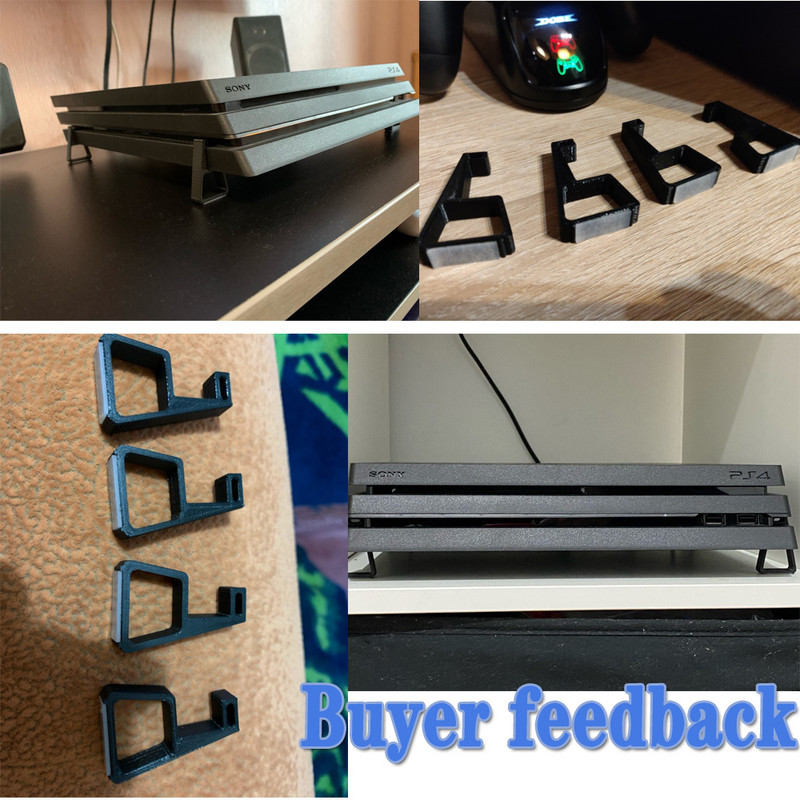 Sony PS4 Slim Pro konzolhoz, 3D nyomtatási fali kontroller tartó konzol állványhoz Host Rack játéktároló rögzítő tartozék