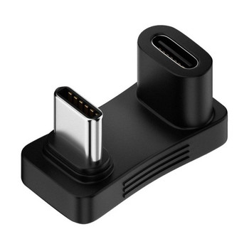 Подходящ за Steam Deck 2-в-1 удължителен конектор под прав ъгъл Type-C USB C адаптер мъжки към женски аксесоари за игрови конзоли
