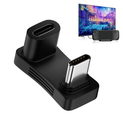 Alkalmas a Steam Deck 2 az 1-ben hosszabbító csatlakozójához, derékszögű C típusú USB C adapter dugaszoló-női játékkonzol-tartozékokhoz