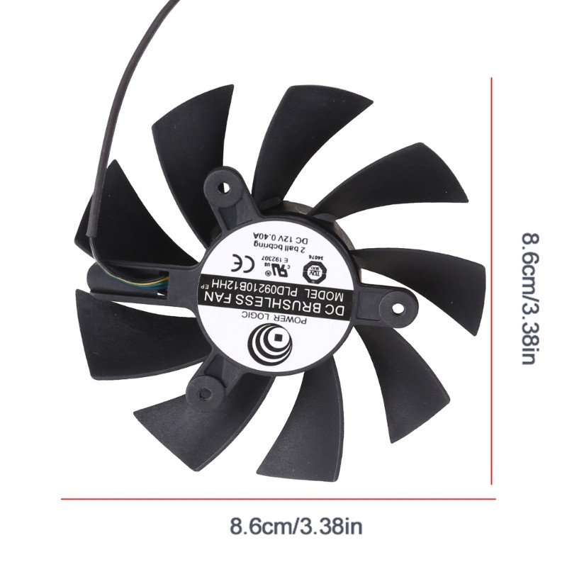 PLA09215B12H 4Pin 12V 0.4A Cooler Ventilator Placă grafică Ventilator VGA de răcire pentru GTX1060