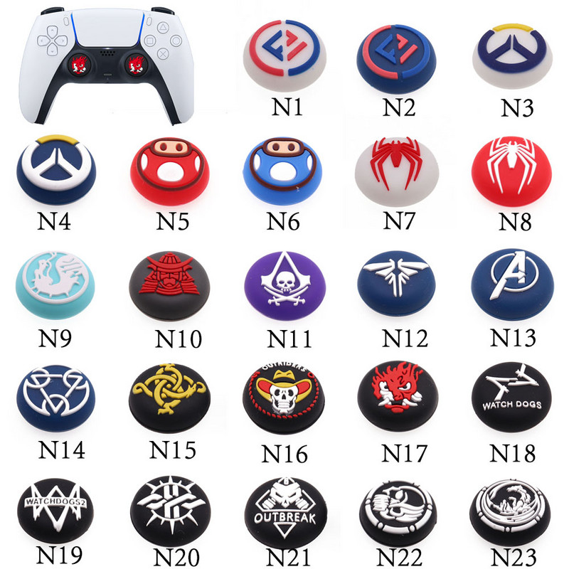 2PCS Mekani silikonski poklopac za palac za palac za PS5 PS4 Pro PS3 Xbox One 360 kontroler Dodaci za kapu za joystick