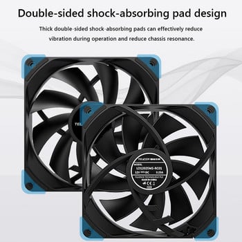 Ανεμιστήρας TEUCER 120mm 12V CPU Cooler Fan 4-wire 4pin PWM Large Volume Air Silent Cooling Fan