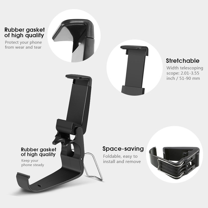 Mobiiltelefoni alus Xbox One S/Slim kontrolleri jaoks Nutitelefoni hoidik Xbox One`i õhukese mängupuldi juhtkangi klambrihoidja jaoks