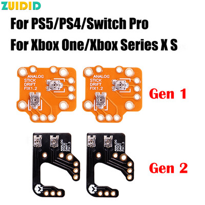 ZUIDID 1 Pair Analog Stick Drift fix PCB Flex PS4 PS5 Xbox One Series XS jaoks Switch Pro mängupuldi juhtkangi triivi parandamise mooduli jaoks