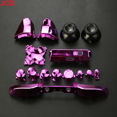 JCD 1 set kompletnih zamjenskih gumba Chrome za Xbox One S Dpad ABXY Trigger Grips stick dijelovi za Xbox One S Slim Controller