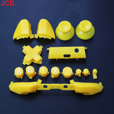 JCD 1 set kompletnih zamjenskih gumba Chrome za Xbox One S Dpad ABXY Trigger Grips stick dijelovi za Xbox One S Slim Controller
