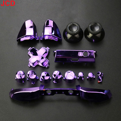 JCD 1 set kompletnih zamjenskih gumba Chrome za Xbox One S Dpad ABXY Trigger Grips stick dijelovi za Xbox One S Slim Controller