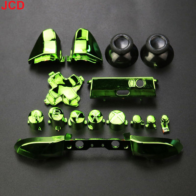 JCD 1 set kompletnih zamjenskih gumba Chrome za Xbox One S Dpad ABXY Trigger Grips stick dijelovi za Xbox One S Slim Controller